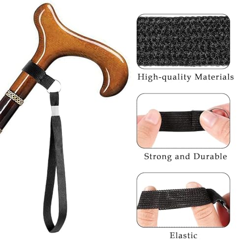 2-Pack Cane Wrist Straps—Walker Wrist Straps, Suitable for Seniors, Rehabilitation, and Mobility Assistance—Universal Fit, Compatible with Canes, Walkers, and Walking Aids
