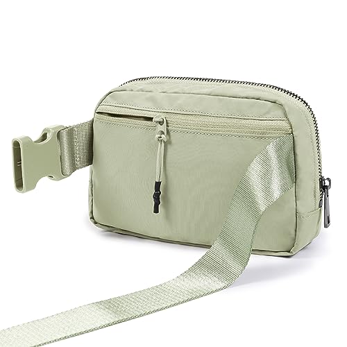 ODODOS Unisex Mini Belt Bag with Adjustable Strap Small Fanny Pack for Workout Running Traveling Hiking, Desert Sage - color: Desert Sage