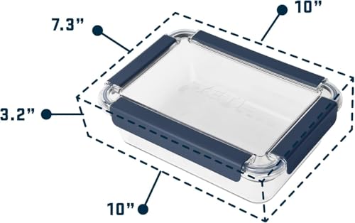 YETI Plastic Food Storage Container, BPA Free, Locking & Airtight Lid, Microwave, Freezer, and Dishwasher Safe, Leak-Proof, Cooler and Thin Ice Compatible - color: Seafoam - Large