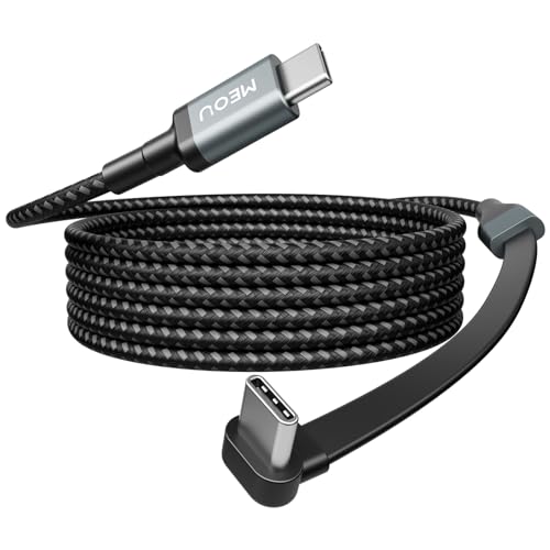 USB C Cable 6ft, Right Angle USB-C Cable, 60W Fast Charging, Nylon Braided | USB C 90 Degree Cord Charger, 90° Type C For iPhone 17/16/15 Pro Max, Apple MacBook Pro, iPad, Pixel, Samsung Etc. - size: 6ft