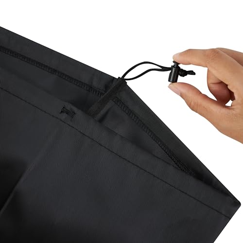PALTERWEAR Drawstring Bag with Toggle - Nylon Cinch and Ditty Pouch - Six Pack (Black, 6 x 8 Inch, Set of 6) - color: Black, size: 6 x 8 Inch