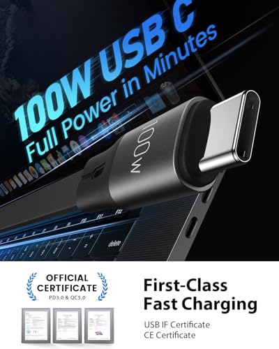 CAFELE 100W Multi Charging Cable, 6-in-1 Retractable USB C/A Cable, 5A Fast Charger Cord for Multiple Devices with Type C/L/Micro Ports for Phone 17 16 15 14 Pro Max, S24/S23, MBook, Pad (3.6ft) - color: Grey