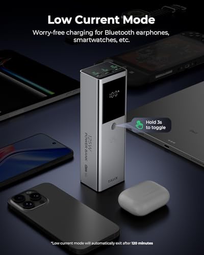 TALIX Laptop Power Bank, 12800mAh Portable Charger with 240W USB-C Cable | 3-Port, 100W PD Fast Charging Battery Pack, 125W Max for Moto, Flight-Ready, for iPhone 17 Series, MacBook, and More