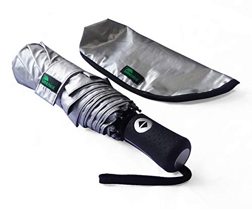 UPF 50+ UV Protection Travel Umbrella Ultra Light Weight - color: Black