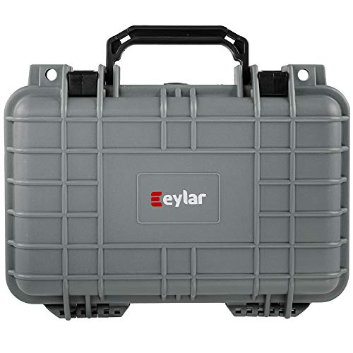 Eylar Protective Gear and Camera Hard Case Waterproof Dry Box with Foam 11.6 Inch 8.3 Inch 3.8 Inch (Gray) - color: Gray