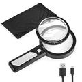 5 10 15X Handheld Magnifier Loupe Magnifying Glass Coins Supplies - style: 5X 10X 15X-3.3in