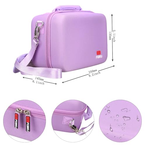 FBLFOBELI EVA Camera Case for Canon EOS Rebel T7/T8i/T5/R50/R100 | Hard EVA Shell, Shockproof & Water-Resistant, Custom Molded Interior, Detachable Shoulder Strap, Travel Storage Bag, Purple - color: Purple