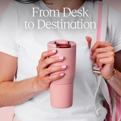 BrüMate Nav 25oz Insulated Travel Tumbler, Dark Aura | 100% Leakproof BevLock Lid, Insulated Stainless Steel, Locking Flip Lid, Silicone Sleeve, 4+ Hrs Hot - color: Dark Aura, size: 25oz