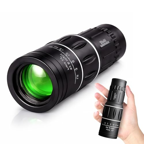 16X52 High Powered Monocular Telescope for Adults with Upgraded 52mm Objective Lens, Suitable as Mens Gifts Ideas for Camping, Hiking, Bird Watching and Hunting