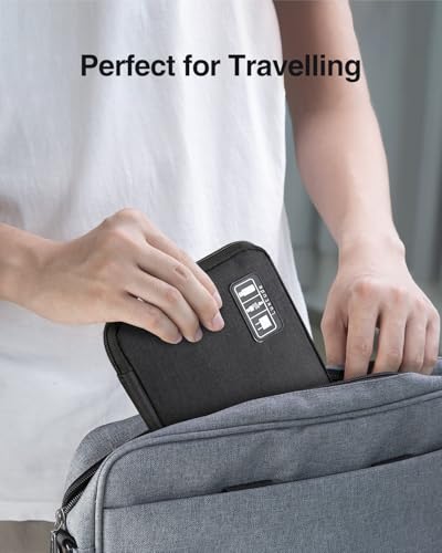Luxtude Travel Cable Organizer Bag, Flat Cord Organizer Case - size: Small