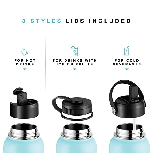 Stainless Steel Insulated Water Bottle and Travel Mug for Hot and Cold Beverages, Wide Mouth, Double Wall Insulated Hydration Sports Water Bottle for Hiking, Biking, Outdoor, 40 OZ BPA Free - color: Cotton Candy, size: 40 Ounces