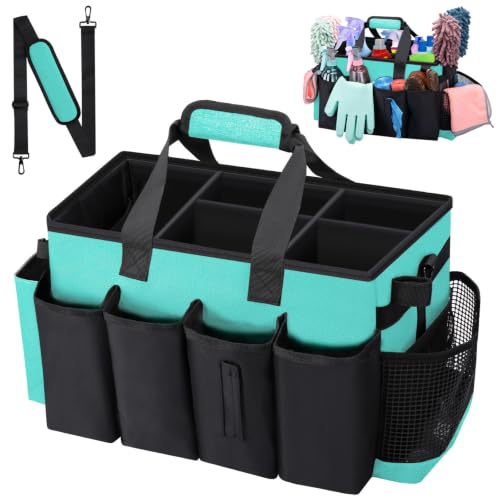 Wearable Large Cleaning Caddy Bag for Housekeepers (Lakeblue) - color: Lakeblue, size: Cleaning Bag