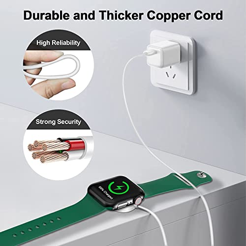 2026 Upgraded for Apple Watch Charger Magnetic USB C Fast Charging Cable | Wireless iWatch Chager Cable Dual-Chip Compatible with Apple Watch Series Ultra/SE/11/10/9/8/7/6/5/4/3/2-6.6FT,White - color: White, size: 2.0M