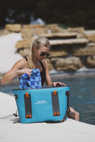 ALPS Mountaineering EverDry Roll-Top Tote – Waterproof Travel & Beach Bag with Adjustable Strap & Lashing Points for Boating & Kayaking - color: Blue, size: 20-35L
