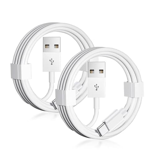 2-Pack 5FT Car Carplay Cable for iPhone 17 15 16 /Air/ Pro Max, USB A to USB C for Carplay for iPhone USB Cord, Car Charger for iPhone 17 Air Charging Cable, iPad Pro, iPad Air 5th Car Charger Cord - color: White, size: 5FT, style: 2-Pack