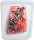 Stasher Reusable Half Gallon Silicone Food Storage Bag, Clear, 64 oz | Food-Safe Silicone, Freezer, Sous Vide, Microwave, Dishwasher, Oven Safe, Meal Prep, Bulk Storage, BPA-Free, Eco-Friendly - color: Clear
