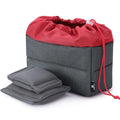 Koolertron Waterproof DSLR Camera Bag with Removable Insert, Adjustable Compartments, Fits in Camera Bags - Protective Case for DSLR/SLR Cameras & Accessories - color: Gray Green+Red