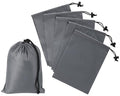 PALTERWEAR Drawstring Bag with Toggle - Nylon Cinch and Ditty Pouch Six-Pack (Gray, 6 x 8 Inch, Set of 6) - color: Gray, size: 6 x 8 Inch
