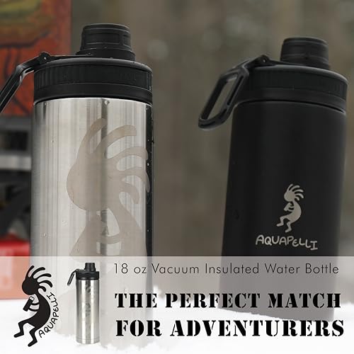 Vacuum Insulated Water Bottle, 18 Ounces, Stainless Steel - color: Stainless Steel