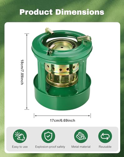 Camping Picnic Burner Furnace, Efficient Portable Camping Stove, Backpacking Oil Stoves Cooker Cookware, Handy Outdoor Portable Kerosene Stove (Round) - size: Round
