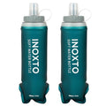 INOXTO Soft Flask,Collapsible Soft Water Bottles for Hydration Vests and Running Packs, Soft Flask Running Bottles for Hiking Cycling(250/500 ml) (2 PCS 500ML) - size: 2 PCS 500ML