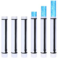 Ireer 6 Pcs Expandable Poster Tube with Strap for Documents Artwork Container Poster Transport Map Holder Tube Blueprint Storage Carrying Case for Architect Teacher Student 24.5'' to 40''(White)