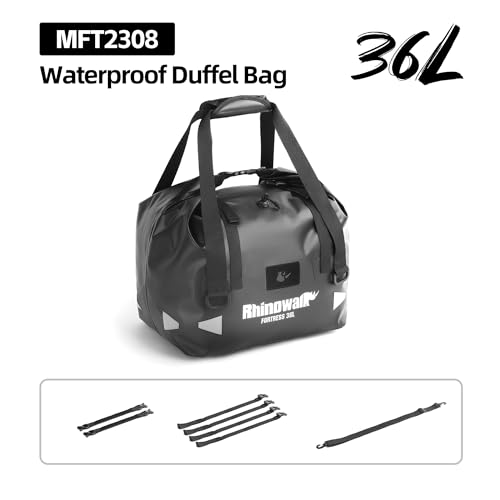 Rhinowalk 36L Waterproof Motorcycle Tail Bag – Flexible Soft Pack for Seat Mount, Inner Liner, or Expansion Module - style: 36l Soft Bag Mft2308