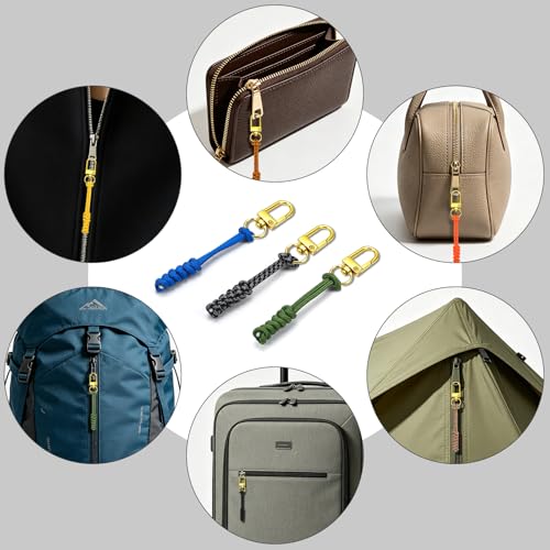 NOVWANG 8 pcs Gold Zipper pulls, Detachable Replacement Repair tabs | Gold Zipper Pulls, Handbags, Purses, Wallets, Luggage, Jackets, Clothing Accessories - style: Gold