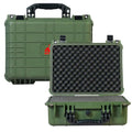 Jack Boss Waterproof Hard Camera Case with Pre-cut Foam,Green | Portable Protective Hard Shell Case With Updated Plastic Material,Fit Drones,Camera,Equipments,16x12.8x6.8 Inch - color: GREEN, size: 16x12.8x6.8 in