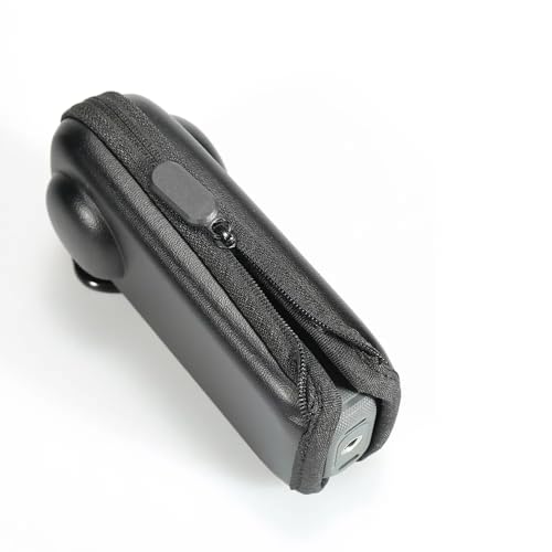 Reflex Camera Protective Storage Case for INSTA360 X4 Action Camera, Compact Travel Bag with Shockproof Lens Protection, Water-Resistant PU Shell & Carabiner Clip