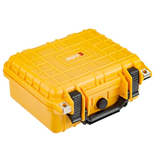Eylar Small 10.62" Gear, Equipment, Hard Camera Case Waterproof with Foam TSA Standards (Yellow) - color: Yellow