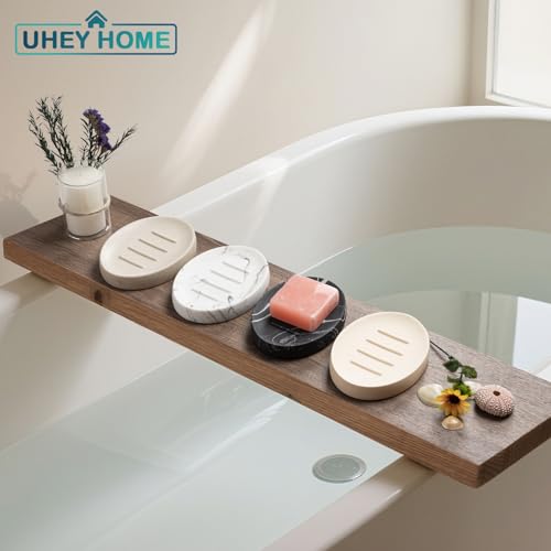 Soap Dish Bathroom Resin Bar Soap Holder for Shower Soap Tray for Kitchen Sink(Cream) - color: Cream, size: 1 Pack