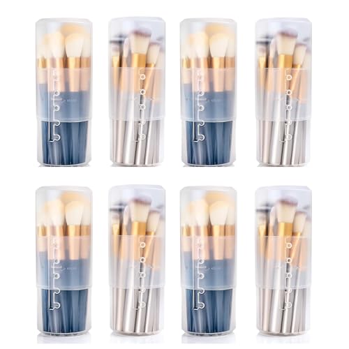 Makeup Brush Holders, 8 Pack of Make up Brushes Organizer Travel Case Retractable Plastic Travel Makeup Brush Holder For Vanity Makeup Artist Brushes Storage Cup - color: Plastic Clear-8pcs