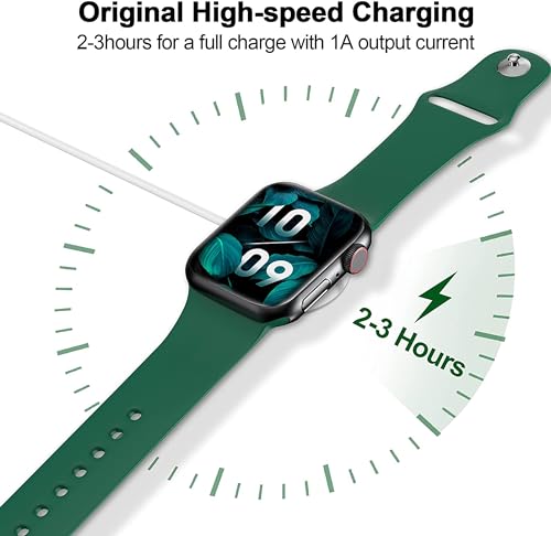 2026 Upgraded for Apple Watch Charger Magnetic USB C Fast Charging Cable | Wireless iWatch Chager Cable Dual-Chip Compatible with Apple Watch Series Ultra/SE/11/10/9/8/7/6/5/4/3/2-3.3FT,White - color: White, size: 1.0M