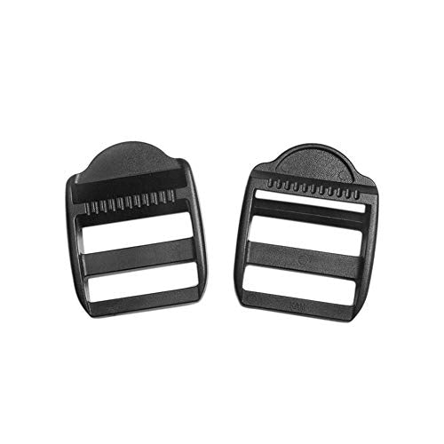 CooBigo 50 Pack Plastic Ladder Lock Buckles, 1" Ladder Slider Buckle for Backpack Strap Nylon Webbing Clip Replacement, Outdoor Camping Gear Sleeping Bag Tent Tie Down Strap Accessories (Black) - color: For Webbing Size: 1"(25.1mm) 50pack