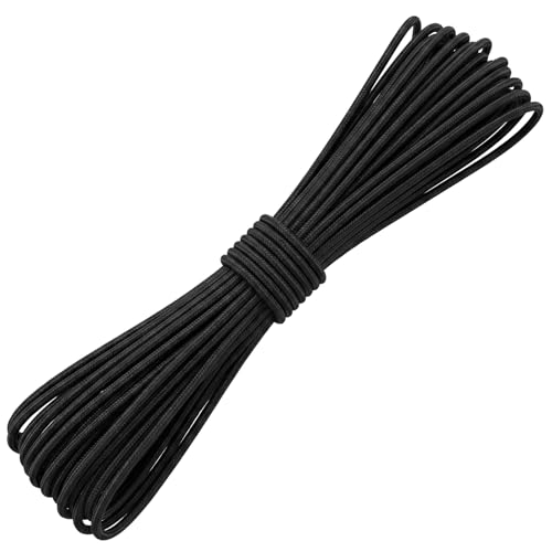 3/32 Inch Black Nylon Bungee Cord 2.5mm 32.8 Ft Heavy Duty Elastic Shock Cord Stretch String Rope for DIY Craft Sewing Camping Luggage Tie Downs Outdoor Use