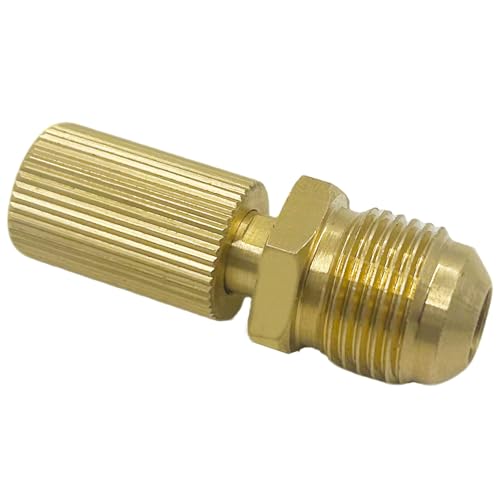 MENSI 3/8" Butane Propane Male Flare Converter Adapter Compatible with Gas One GS-3400P Portable Stove and Other Similar Model,Convert to Hook 20lbs Regulator Hose - size: 3/8"Male Flare Adapter
