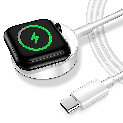 2026 Upgraded for Apple Watch Charger Magnetic USB C Fast Charging Cable | Wireless iWatch Chager Cable Dual-Chip Compatible with Apple Watch Series Ultra/SE/11/10/9/8/7/6/5/4/3/2-4.9FT,White - color: White, size: 1.5M
