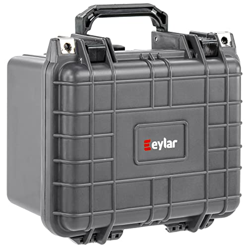 Eylar Small 10.62" Deep Gear, Equipment, Hard Camera Case Waterproof with Foam TSA Standards (Gray) - color: Gray