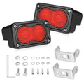 Red LED Pods 3" 40W Diffused CREE LED Pod Lights | Red LED Chase Light Bars Fishing Hunting Emergency Safety Signal Trailer Lights for Truck Pickup Tractor Van Boat UTV - color: Red