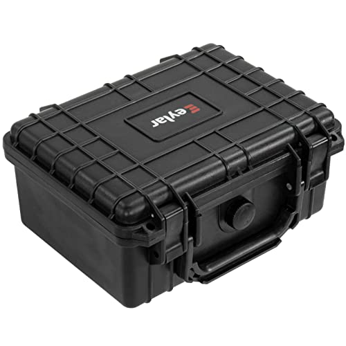 Eylar Protective Camera Hard Case Water & Shock Proof w/Foam, TSA Standards 9.12 inch 7.56 inch 4.37 inch (Black) - color: Black