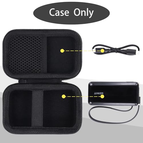 khanka Hard Case Replacement for Anker 3-in-1 Power Bank USB C Charger Block,10,000mAh 10k Portable Charger,Case only. (Black) - color: Black