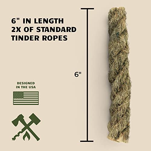 Ferro Rod Fire Starter Kit & Backpacking Multitool | Flint and Steel Striker | Waterproof Magnesium Farrow Rod Tool & Firestarter for Campfires - style: Ferro Rod W/ Jumbo Tinder Rope