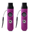 Emergency Survival Safety Whistle，Whistle for Kids with Lanyard,Compass,Thermometer,Ideal for Kayaking, Boating, Hiking, Camping, Climbing - color: Plum 2pcs