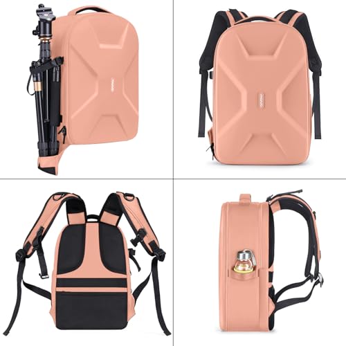 MOSISO Camera Backpack, DSLR/SLR/Mirrorless Photography Camera Bag - color: Salmon Pink