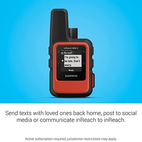 Garmin inReach Mini 2 Portable Satellite Communicator/GPS Navigator (Flame Red) Accessory | Official USA Partner Model | Bundle with LED Brite-Nite Dome Lantern Flashlight for Camping