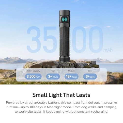 OLIGHT Baton4 Pro EDC Flashlight Rechargeable, Small Pocket Light Black | 1600 Lumens, Bright LED Flash Light,Tactical Switch, Magnetic&USB C Charging, IPX8 Waterproof for Home, Camping and Emergency - color: Black