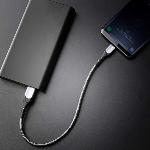 Fasgear Short USB C Cables, 3 Pack, 1ft, Gray - color: Gray