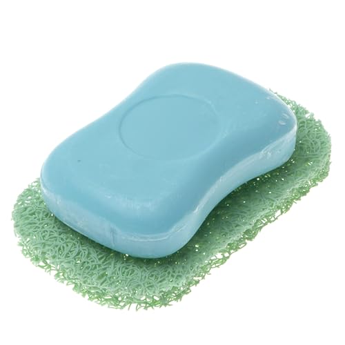 Snowkingdom 4 Pack Green Soap Saver Draining Lift Pad 2.9" x 4.5" PVC Non-BPA Non-Slip Durable - color: Green