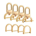 4pcs Detachable Snap Hook Swivel Clasp with 4pcs D-Rings Screw in Shackle for DIY Purse Strap Replacement (Gold,1 inch) - color: Gold, size: 1 inch